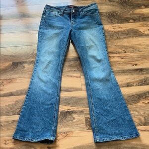 UNIONBAY Flare Sz 7 Y2K Low Rise Stretch 32” Inseam Jeans Vintage Grunge 2000s